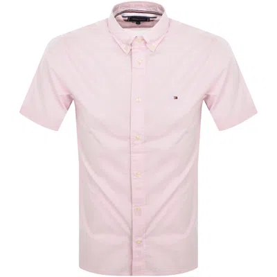 Tommy Hilfiger Short Sleeve Flex Poplin Shirt Pink