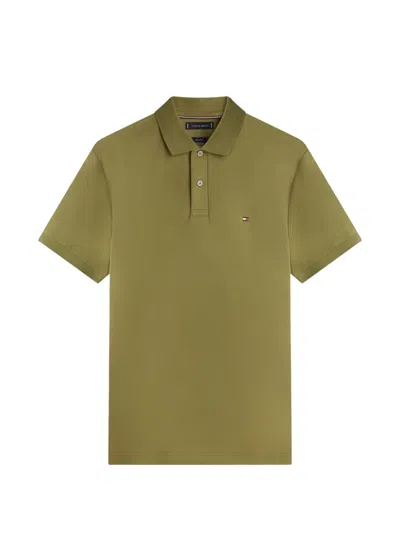 Tommy Hilfiger Short-sleeve Logo-detail Polo Shirt In Green