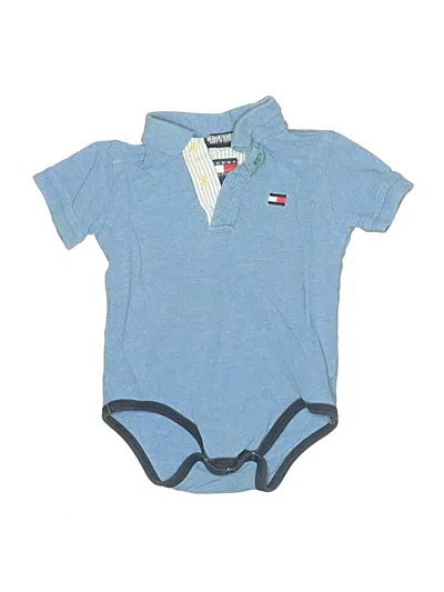 Pre-owned Tommy Hilfiger Kids' Short Sleeve Onesie In Blue
