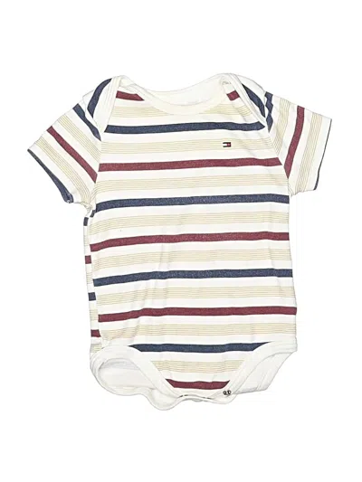 Pre-owned Tommy Hilfiger Babies' Short Sleeve Onesie In White