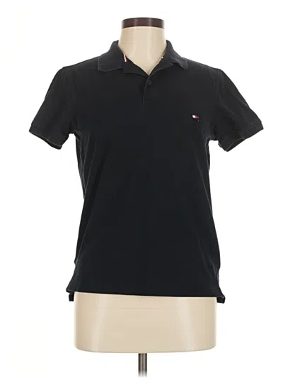 Pre-owned Tommy Hilfiger Short Sleeve Polo Shirt In Black