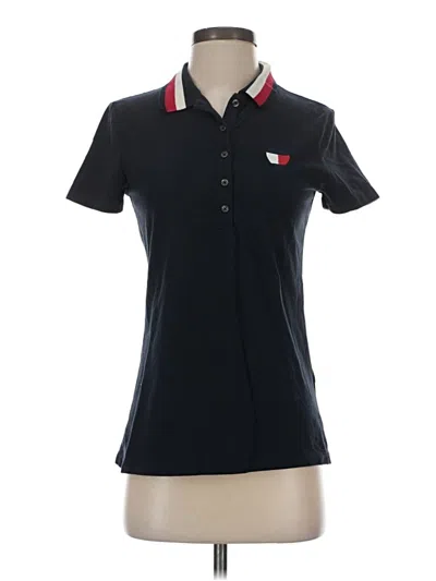 Pre-owned Tommy Hilfiger Short Sleeve Polo Shirt In Black