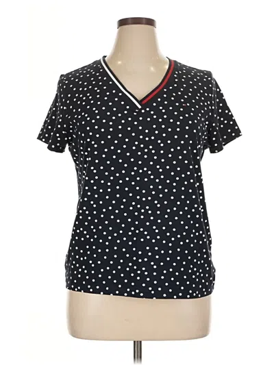 Pre-owned Tommy Hilfiger Short Sleeve Polo Shirt In Black