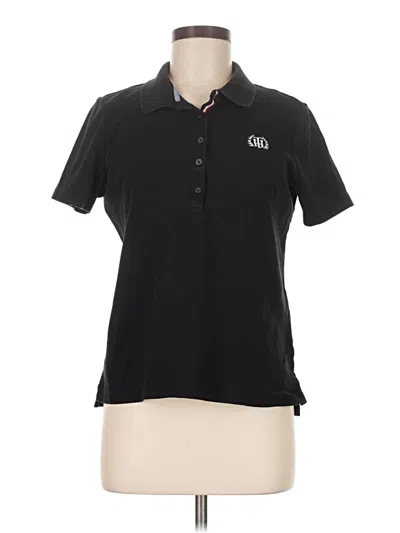 Pre-owned Tommy Hilfiger Short Sleeve Polo Shirt In Black