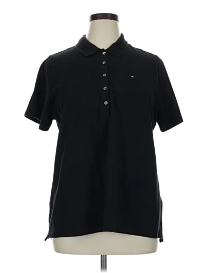 Pre-owned Tommy Hilfiger Short Sleeve Polo Shirt In Black