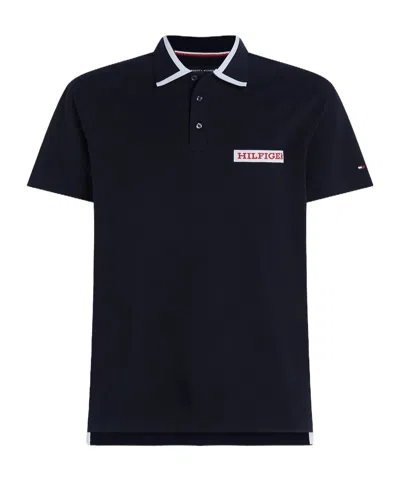 Tommy Hilfiger Short Sleeve Polo Shirt In Black