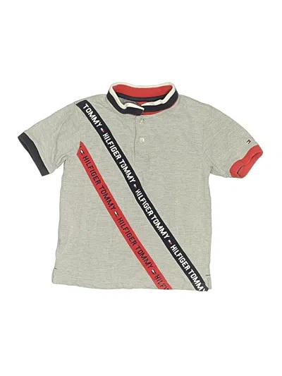 Pre-owned Tommy Hilfiger Kids' Short Sleeve Polo Shirt In Gray
