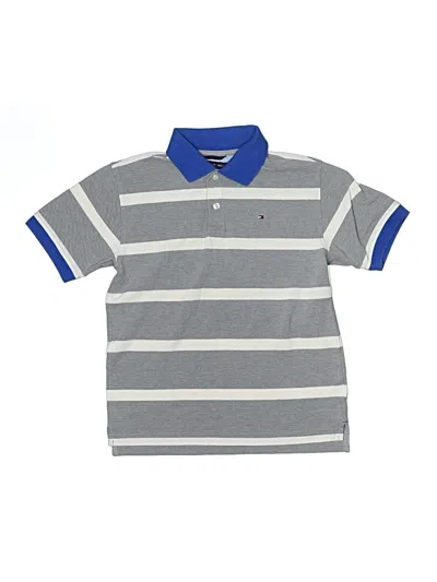 Pre-owned Tommy Hilfiger Kids' Short Sleeve Polo Shirt In Gray