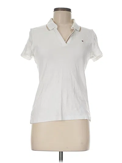 Pre-owned Tommy Hilfiger Short Sleeve Polo Shirt In Ivory