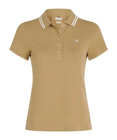 Tommy Hilfiger Short Sleeve Polo Shirt In Nude