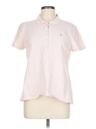 Pre-owned Tommy Hilfiger Short Sleeve Polo Shirt In Pink