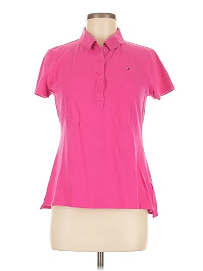 Pre-owned Tommy Hilfiger Short Sleeve Polo Shirt In Pink