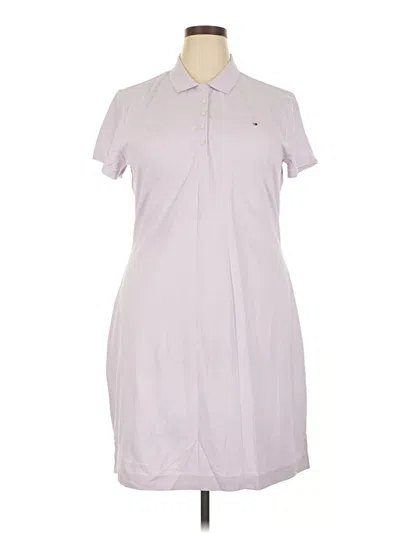 Pre-owned Tommy Hilfiger Short Sleeve Polo Shirt In Purple