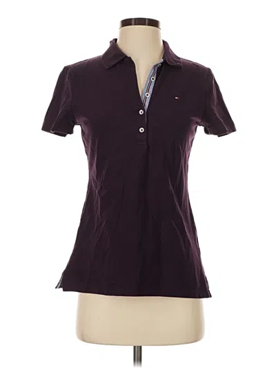 Pre-owned Tommy Hilfiger Short Sleeve Polo Shirt In Purple