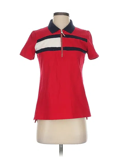 Pre-owned Tommy Hilfiger Short Sleeve Polo Shirt In Red
