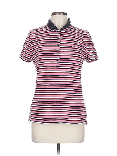 Pre-owned Tommy Hilfiger Short Sleeve Polo Shirt In Red