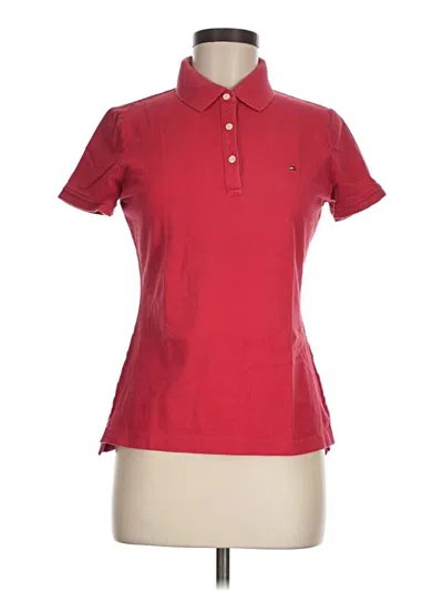 Pre-owned Tommy Hilfiger Short Sleeve Polo Shirt In Red