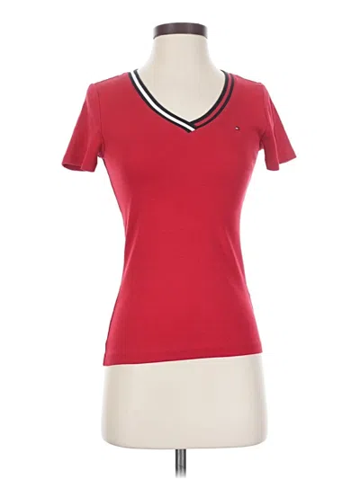 Pre-owned Tommy Hilfiger Short Sleeve Polo Shirt In Red