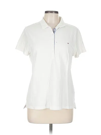 Pre-owned Tommy Hilfiger Short Sleeve Polo Shirt In White