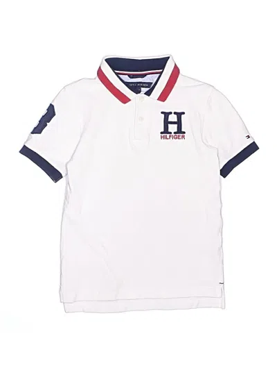 Pre-owned Tommy Hilfiger Kids' Short Sleeve Polo Shirt In White