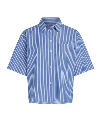 Tommy Hilfiger Short Sleeve Shirt In Blue