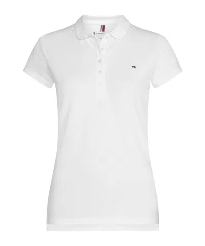Tommy Hilfiger Short Sleeve Slim Fit Polo Shirt In White