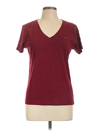 Pre-owned Tommy Hilfiger Short Sleeve T-shirt In Burgundy