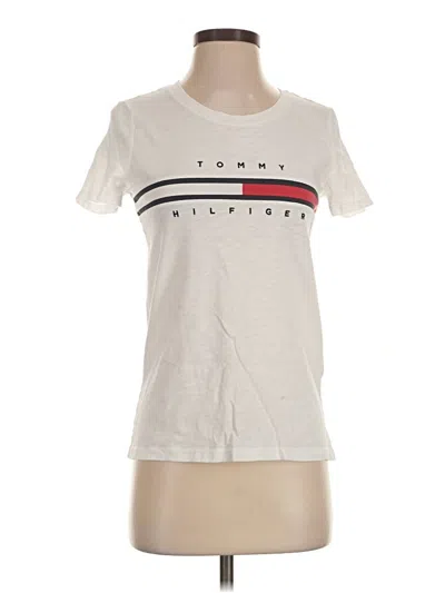 Pre-owned Tommy Hilfiger Short Sleeve T-shirt In Ivory