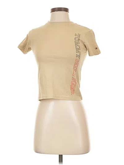Pre-owned Tommy Hilfiger Short Sleeve T-shirt In Tan