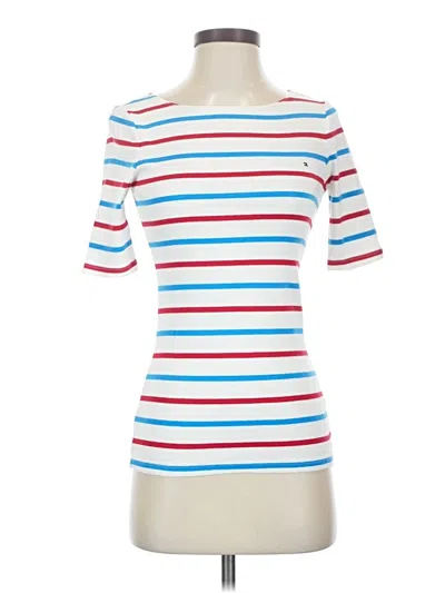 Pre-owned Tommy Hilfiger Short Sleeve Turtleneck In White