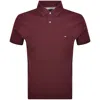 Tommy Hilfiger Short Sleeved Polo Burgundy In Red