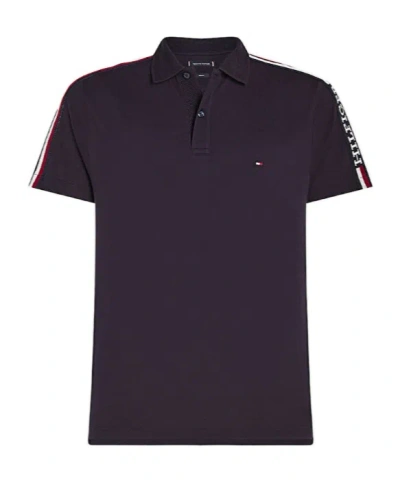 Tommy Hilfiger Short-sleeved Polo Shirt In Black