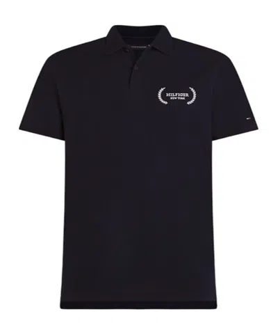 Tommy Hilfiger Short-sleeved Polo Shirt In Black
