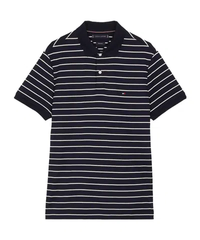 Tommy Hilfiger Short-sleeved Polo Shirt In Desert Sky,ecru