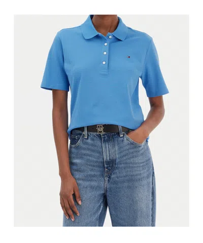 Tommy Hilfiger Short-sleeved Polo Shirt In Blue