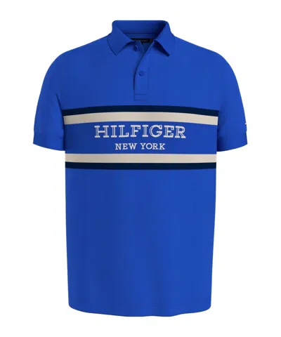 Tommy Hilfiger Short-sleeved Polo Shirt In Blue