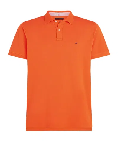 Tommy Hilfiger Short-sleeved Polo Shirt In Brilliant Orange
