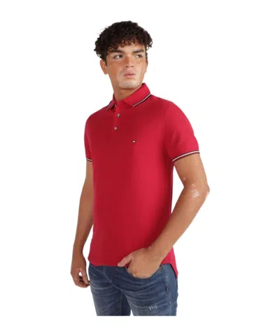 Tommy Hilfiger Short-sleeved Polo Shirt In Red