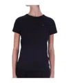 Tommy Hilfiger V-neck Slim T-shirt Desert Sky In Black