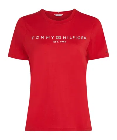 Tommy Hilfiger Short-sleeved T-shirt In Red