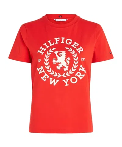 Tommy Hilfiger Short-sleeved T-shirt In Red