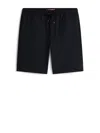 Tommy Hilfiger Drawstring Elastic-waist Shorts In Black