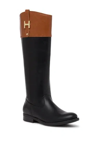 Tommy Hilfiger Shyenne Mid Calf Boot In Black Multi Ll