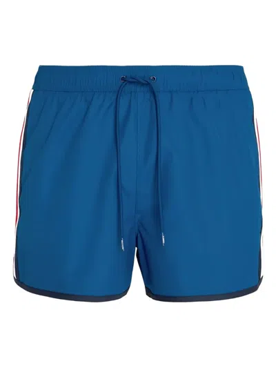 Tommy Hilfiger Side-stripe Swim Short In Blue