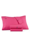Tommy Hilfiger Signature 200 Thread Count Cotton Sheet Set In Pink