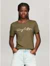 Tommy Hilfiger Signature Crewneck T In Army Green