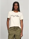Tommy Hilfiger Signature Crewneck T In Beige Heather