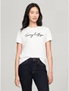 Tommy Hilfiger Signature Crewneck T In Fresh White