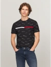 Tommy Hilfiger Signature Flag Stripe Logo T In Black