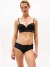 Tommy Hilfiger Signature Logo Push Up Bralette In Black